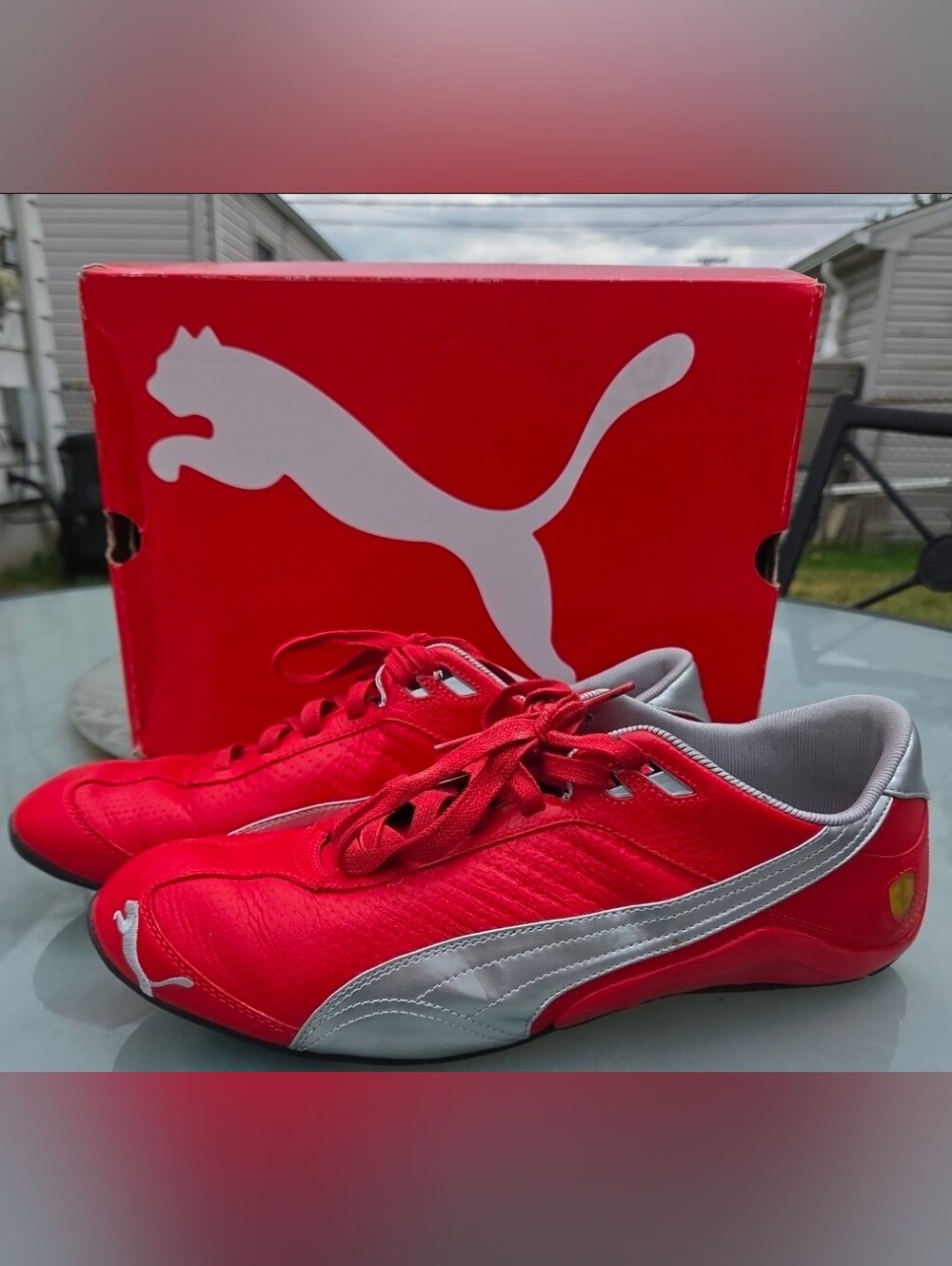 Puma Men’s Red Driving Sneakers, size 13